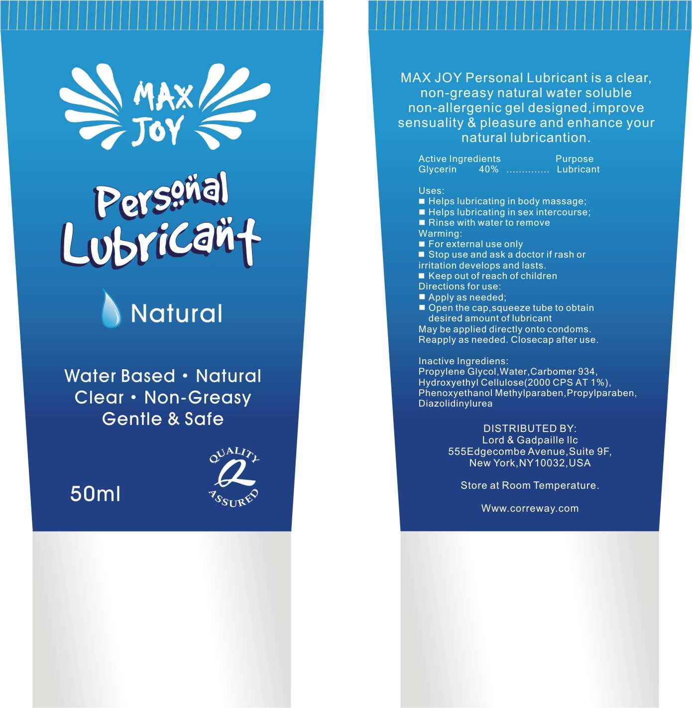 Correway Personal Lubricant